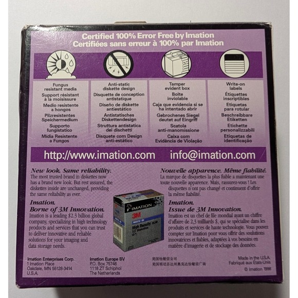 Imation 2HD 10 Pack 3.5-inch IBM Formatted High Density Diskettes +1 2HD Maxwell - Picture 5 of 12